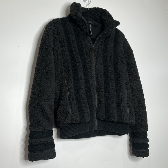 ATHLETA Willow Fleece Sherpa Jacket Black Size Small Retail $139 - Picture 7 of 9